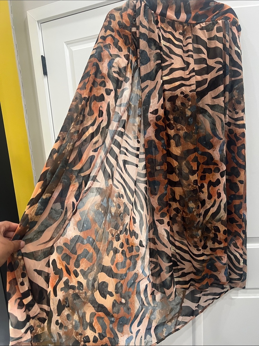 Animal Print black and Brown top and skirt​ - Picture 3 of 4